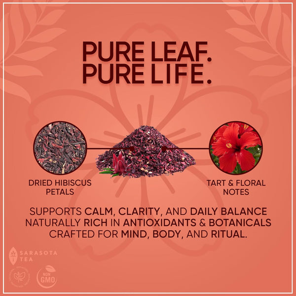 Organic Hibiscus Tea | Loose Leaf Tea | Sipping Streams 1 Pound