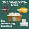 Signature Orange Pekoe Black Iced Tea Bags (20 Large Tea Bags - Brews 3.5 Gallons) | 100% Compostable | Unsweetened Iced Tea