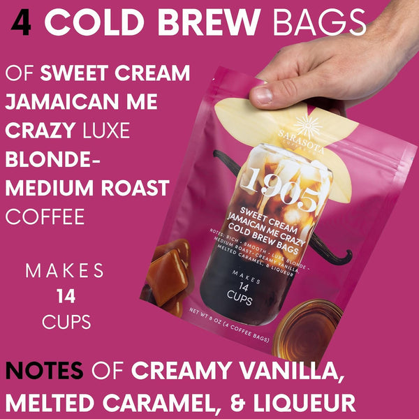 1905 Cold Brew Coffee Bags, Jamaican Me Crazy – Sarasota Coffee