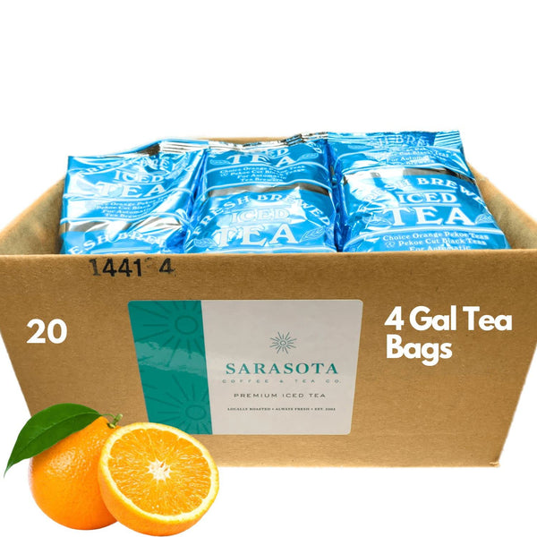 Signature Orange Pekoe Black Iced Tea Bags (20 Large Tea Bags - Brews 4 Gallons Each) Unsweetened Iced Tea