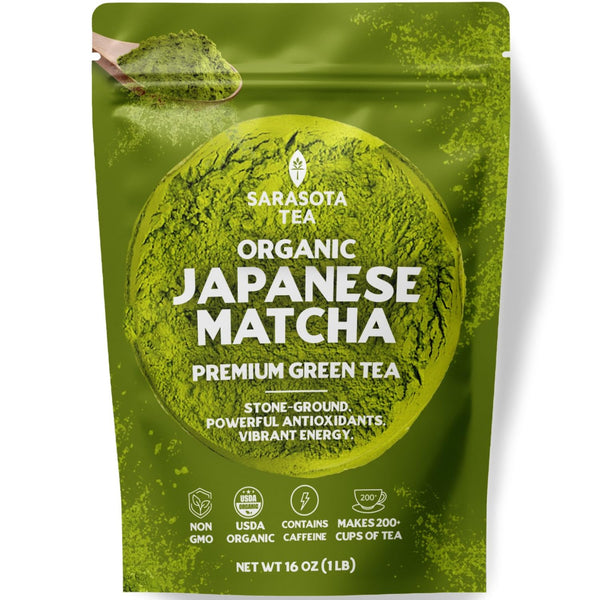 Organic Japanese Matcha Green Tea Powder, 1 Lb Bag