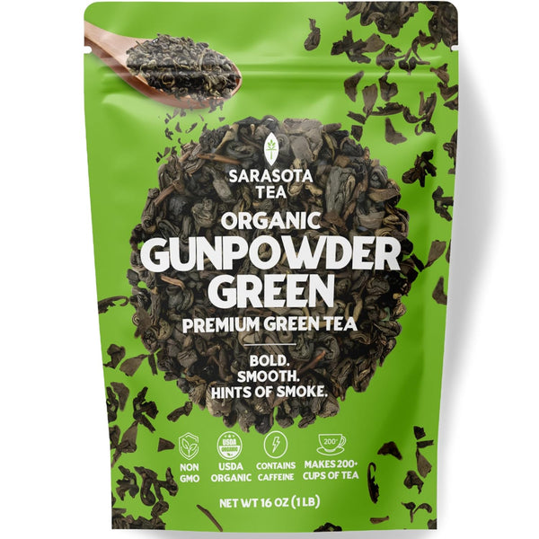 Organic Gunpowder Green, Loose Leaf Tea, 1 Lb Bag